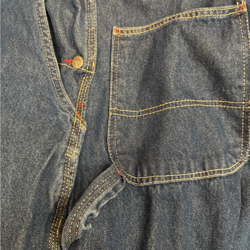 Men's Classic Blue Denim Overalls - Picture 4 of 7